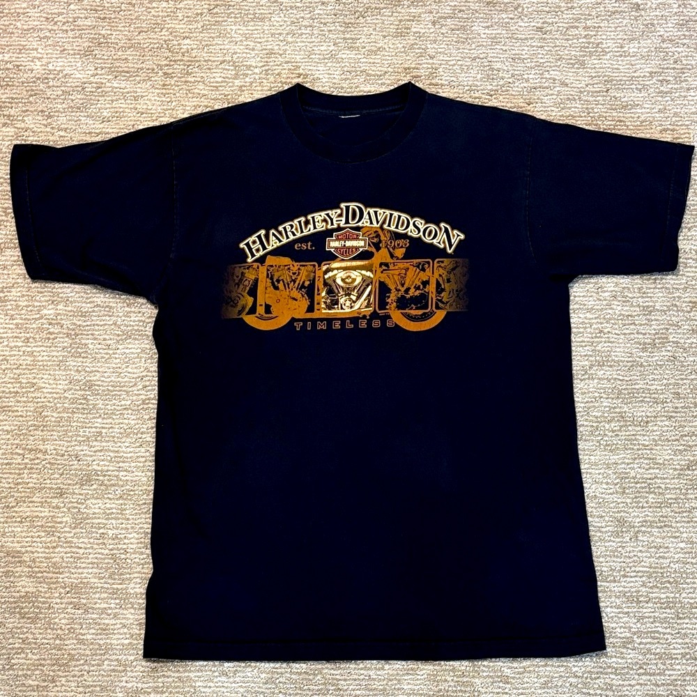 Harley-Davidson‎ Black and Brown Short Sleeve Tee - Saskatoon Saskatchewan